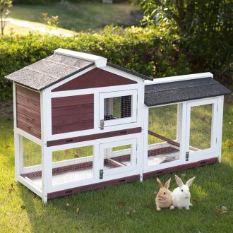 Double Storey Large Rabbit Hutch Guinea Pig Cat Cage , Ferret Cage With Pull Out Tray