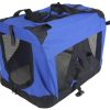 XL Portable Foldable Pet Dog Puppy Cat Soft Crate Cage-Blue