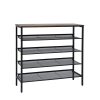 5-Tier Shoe Rack Shelf Stand Flat & Slant Adjustable Storage Organizer – 100x30x92.5 cm