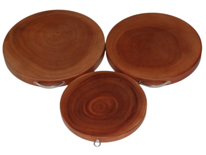 3 Natural Hardwood Hygienic Kitchen Cutting Wooden Chopping Board Round