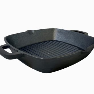 26 cm Barbecue Cast Iron Fry Grill Pan Pre-Seasoned Oven Safe Grill Frypan