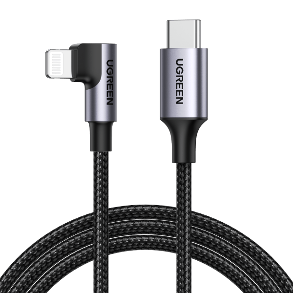 UGREEN 60763 90 Degree USB-C to iPhone 8-pin Cable – 1M