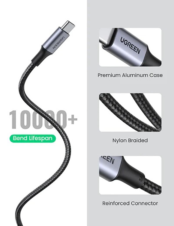 UGREEN 70427 USB-C to USB-C PD Fast Charging Cable – 1M