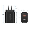 Simplecom CU220 Dual Port PD 20W Fast Wall Charger USB-C + USB-A for Phone Tablet