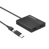 Simplecom DA369 USB 3.0 or USB-C to Dual 4K HDMI 2.0 Display Adapter for 2x 4K@60Hz Extended Screens