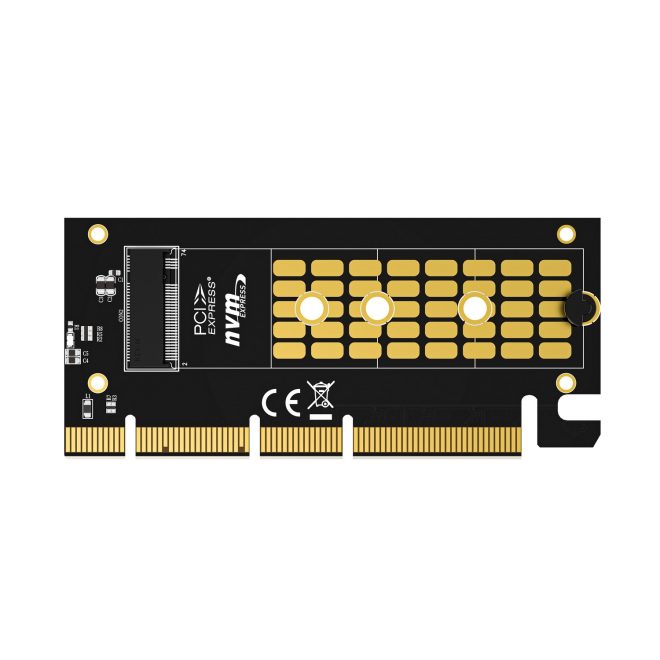 Simplecom EC415B NVMe M.2 SSD to PCIe x4 x8 x16 Expansion Card with Aluminium Heat Sink Black