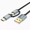 CHOETECH XAC-0012-102BK 2-in-1 USB Type C+Micro USB Cable 1.2m Charge & Sync for Samsung Phones