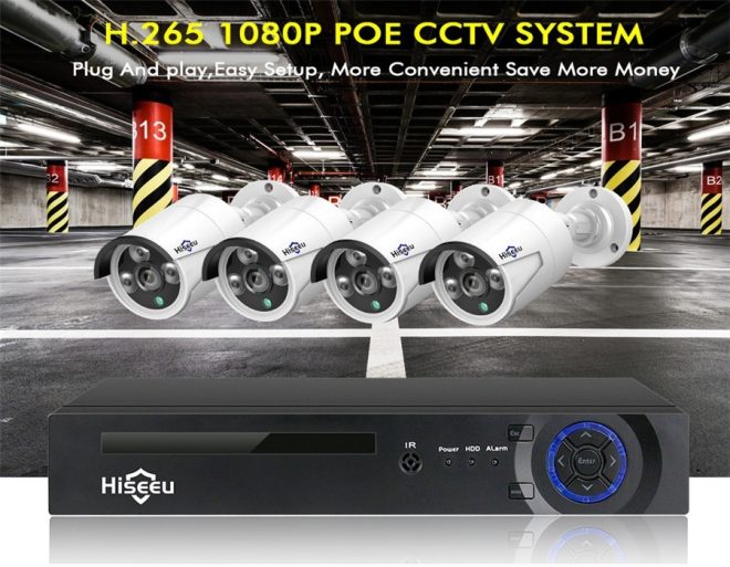 4CH 4MP PoE CCTV System (2TB HDD)