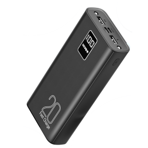 KIVEE PT23 20000mAh Power Bank with Digital Display Black