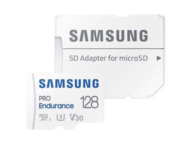 SAMSUNG PRO Endurance microSDXC with Adapter – 128GB