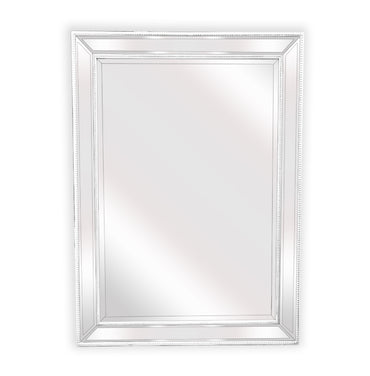 White Beaded Framed Mirror – 80×110 cm