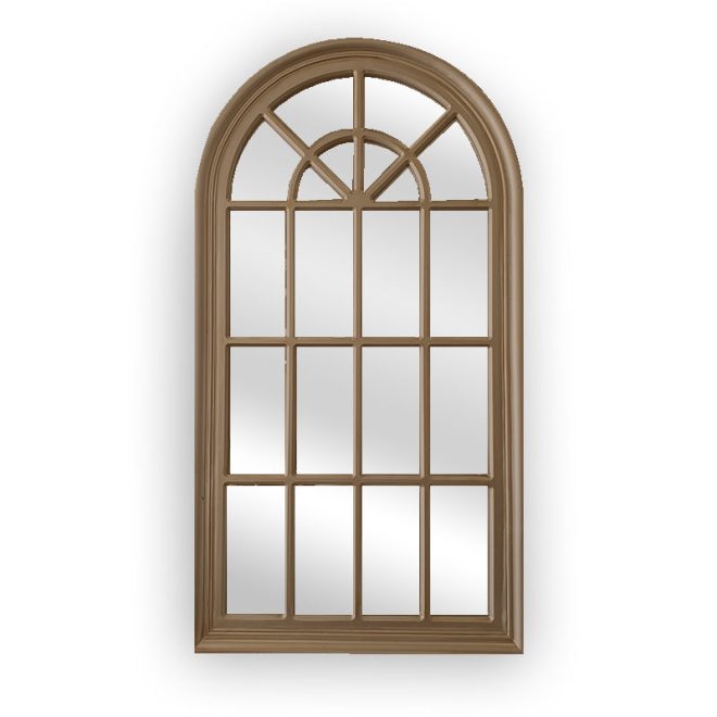 Window Style Mirror – Arch 70 CM x 130 CM – Taupe