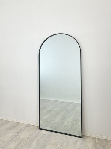 Metal Arch Mirror 75cm x 175cm – Black