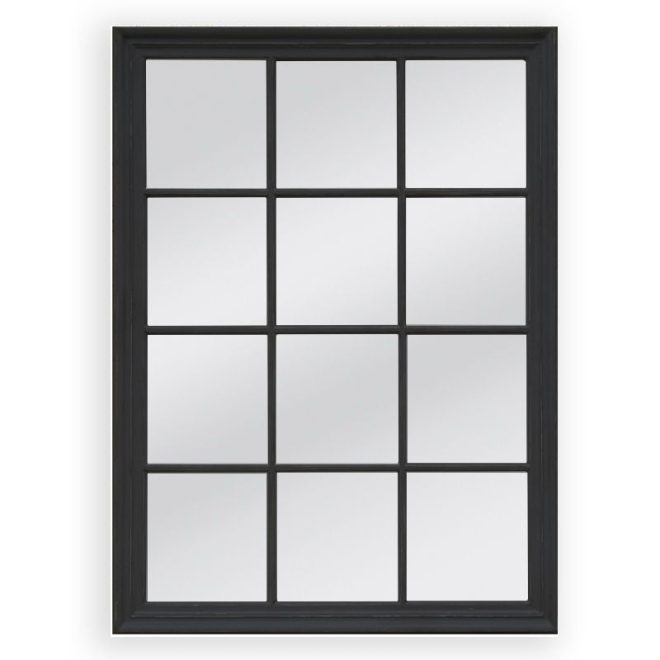 Window Style Mirror – Rectangle 95cm x 130cm – Black