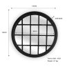 Window Style Mirror – Circle 100cm – Black