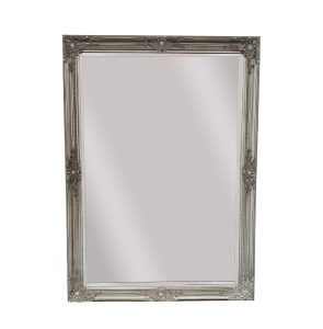 French Provincial Ornate Mirror – 80×110 cm, Silver