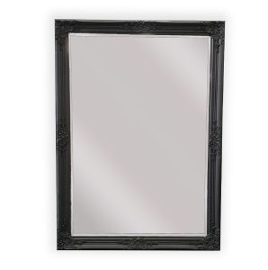 French Provincial Ornate Mirror – 80×110 cm, Black