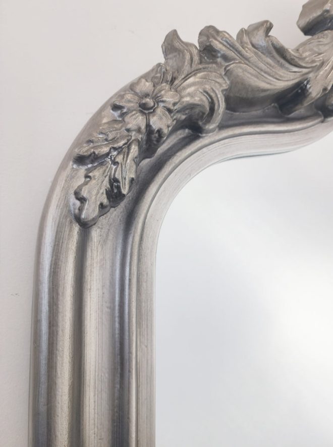 LUX Arch French Provincial Ornate Mirror – Antique Silver