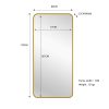 Gold Metal Rectangle Mirror – 80×170 cm