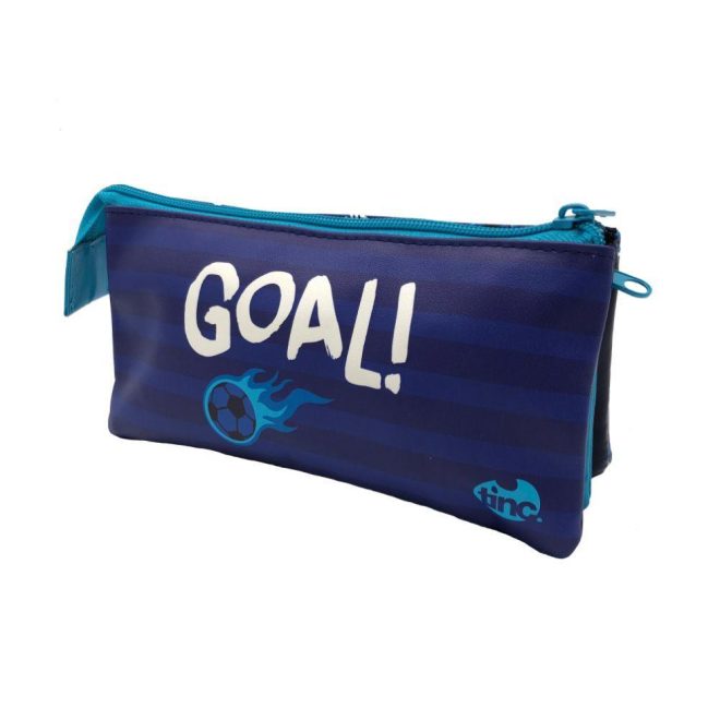 Tinc Football Tri-Compartment Pencil Case – Blue