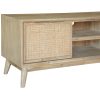 Grevillea ETU Entertainment TV Unit 164cm Solid Acacia Wood Rattan 2 Door -Brown