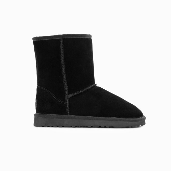 Ugg Boots Genuine Australian Sheepskin Unisex Short Classic Suede (Black) – 35