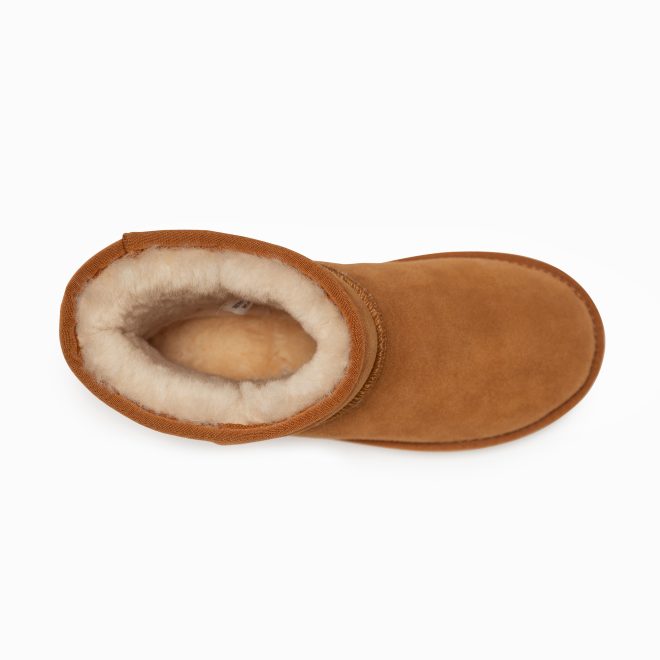 Ugg Boots Genuine Australian Sheepskin Unisex Short Classic Suede (Chestnut) – 35