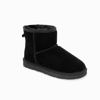 Ugg Boots Genuine Australian Sheepskin Unisex Mini Classic Suede (Black)