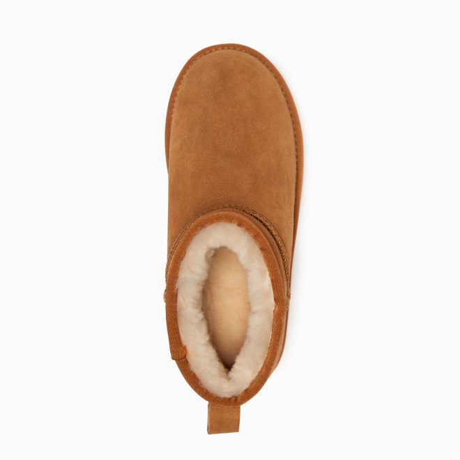 Ugg Boots Genuine Australian Sheepskin Unisex Mini Classic Suede (Chestnut) – Euro 36