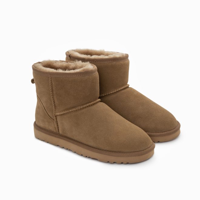 Ugg Boots Genuine Australian Sheepskin Unisex Mini Classic Suede (Olive) – Euro 35