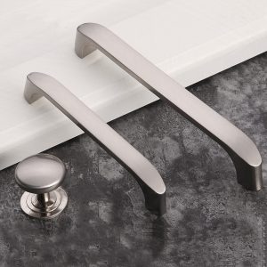 Brushed ZINC Kitchen Door Cabinet Drawer Handle Pulls – 96mm