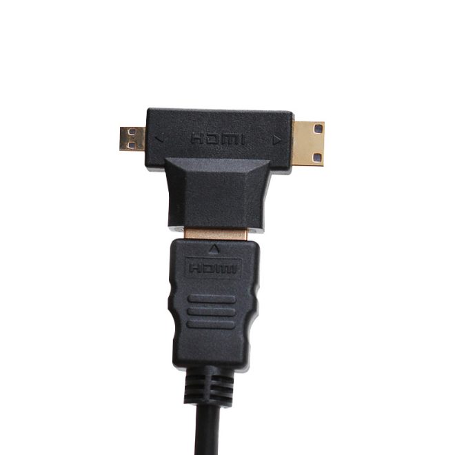 2in1 Mini HDMI Micro HDMI Male to HDMI Female Adapter Converter 1080P