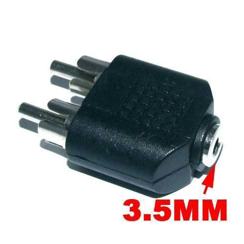 3.5mm 3.5 MM Stereo Female To 2 Rca 2rca Male Adapter Connector