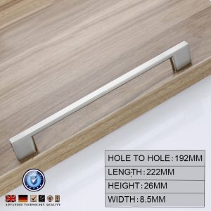 Brushed Nickel Kitchen Door Cabinet Drawer Handle Pulls – 192mm