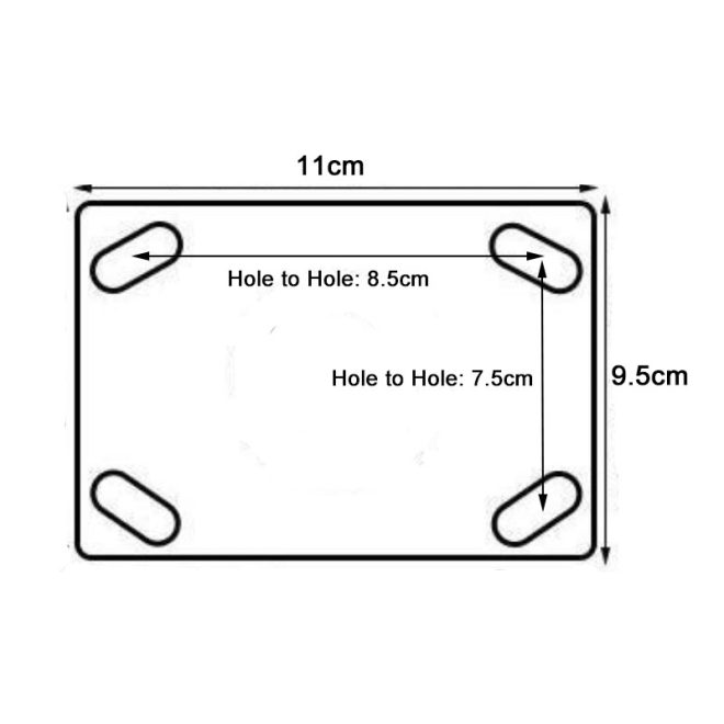 8″ Heavy Duty Industrial Fixed Caster Wheel Wheels CastorTrolley holds 250KG