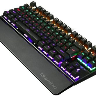 Mechanical Gaming Keyboard Green Switches 87 Keys LED Backlight PC and Laptop