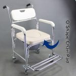 3-in-1 Mobile Rolling Chair Wheelchair Commode Bedside Toilet Chair Shower Chair