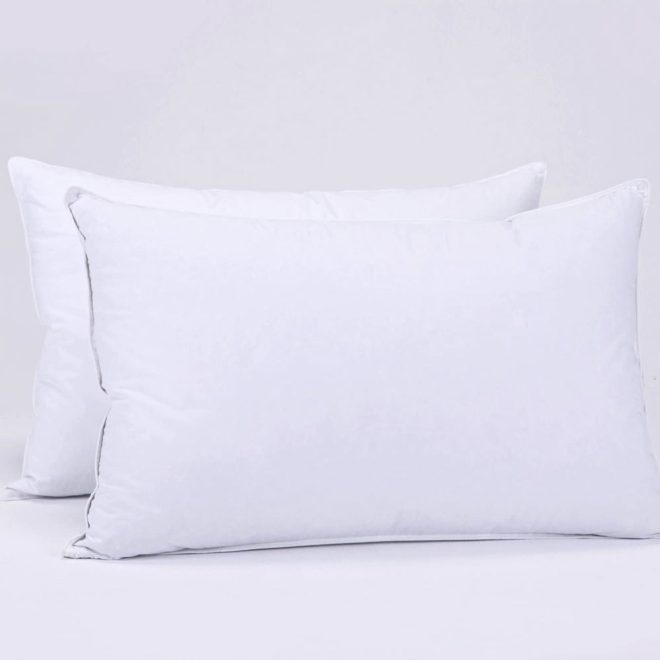 2 Premium Hotel Pillows 74CM x 48CM Pillows Breathable Cotton – 1150gm