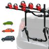 3 Bike Universal Cycle Bicycle Car Rear Carrier Rack Hanger Mount for Car Sedan Hatchback Minivan SUV