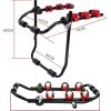 3 Bike Universal Cycle Bicycle Car Rear Carrier Rack Hanger Mount for Car Sedan Hatchback Minivan SUV