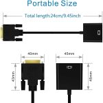 DVI to VGA Adapter,ABLEWE 1080p Active DVI-D to VGA Adapter Converter 24+1 Male to Female Adapter