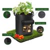 5-Pack Gallons Plant Grow Bag Potato Container Pots with Handles Garden Planter Black – 10 Gallon