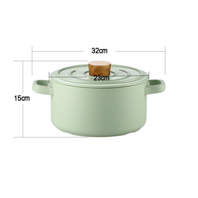 Ceramic Cooking Pot Clay Pot Japanese Donabe Chinese Ceramic Claypot Cookware Stockpot with Lid – 3.5L