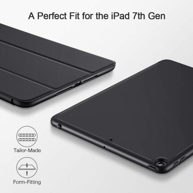 IPad 10.2 2019 7th Pencil Holder Slim Smart TPU Soft Edge Case – Black