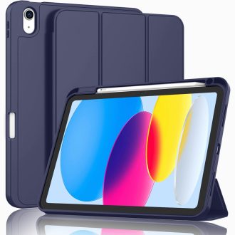 iPad 10th Case 10.9 Inch 2022 with Pencil Holder, Smart iPad Case with Soft TPU Auto Wake Sleep