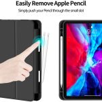 iPad Pro 11 Inch 2020 Soft Tpu Smart Premium Case Auto Sleep Wake Stand Cover Pencil holder – Black