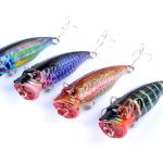 4X 6.5cm Popper Poppers Fishing Lure Lures Surface Tackle Fresh Saltwater