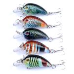 5x 4.5cm Popper Crank Bait Fishing Lure Lures Surface Tackle Saltwater