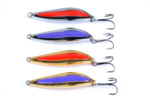 4x 10g Metal Spoon Fishing Hard Lure Spinner Spoon Baits