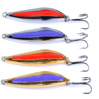 4x 10g Metal Spoon Fishing Hard Lure Spinner Spoon Baits